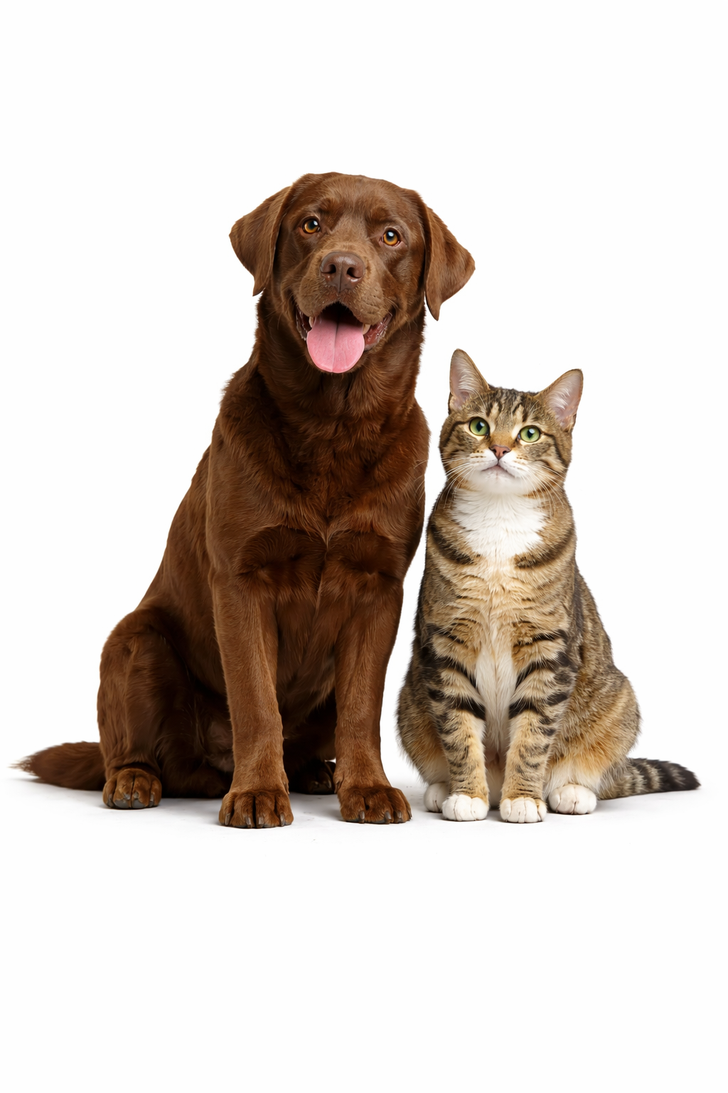 Adult dog and cat