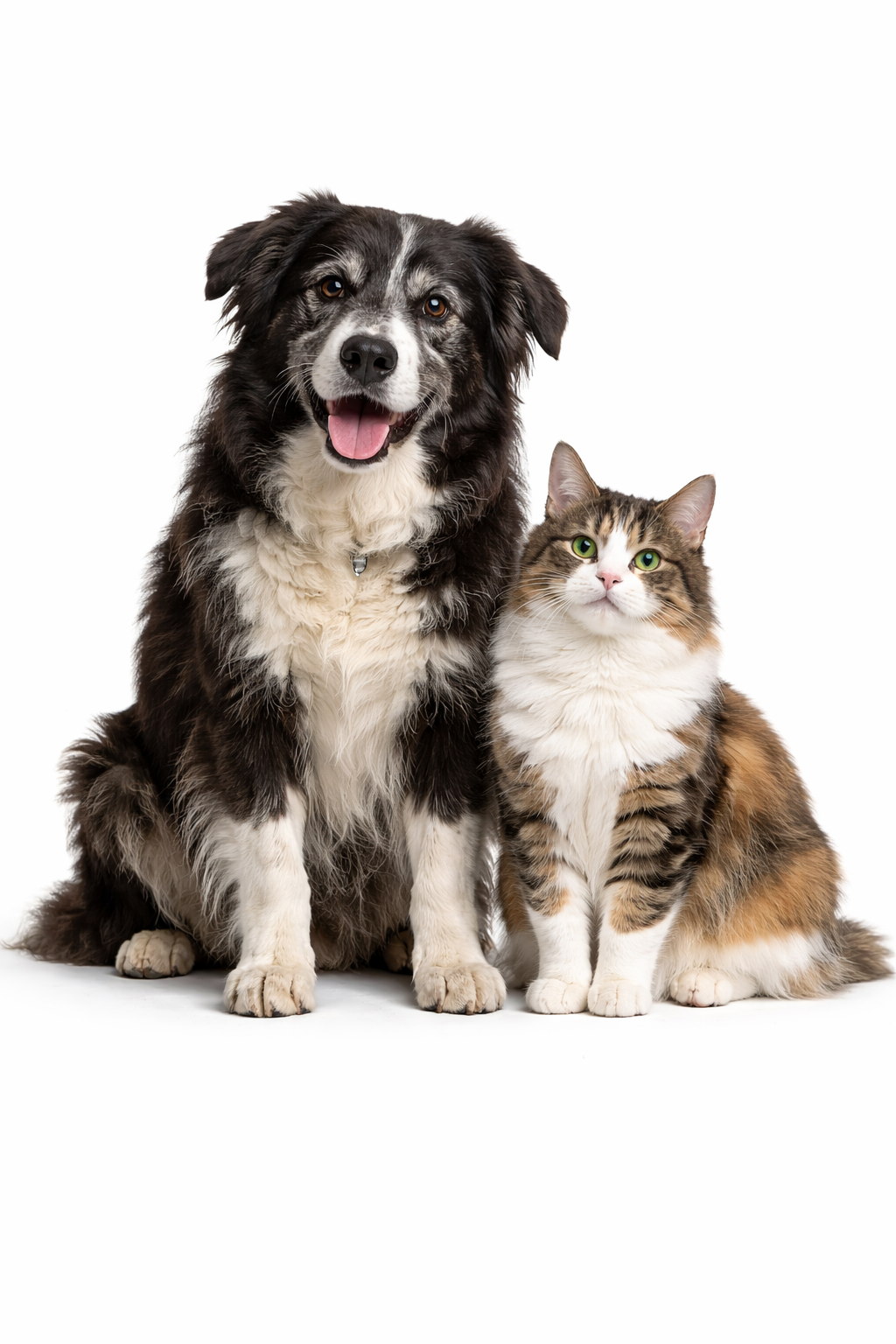 Senior dog and cat
